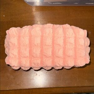 Ulta cosmetic pouch- coral/light orange